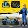 Electric Go-Kart for Children, 2 x 24V Motors, Drift Mode, 13 km/h, 119 x 77 x 54 cm, Blue