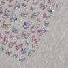2Pcs Kawaii Butterfly Nail Stickers Luxury Glitter Shell Aurora Nail Artdecorations Decals Diy Manicure Slider Foil