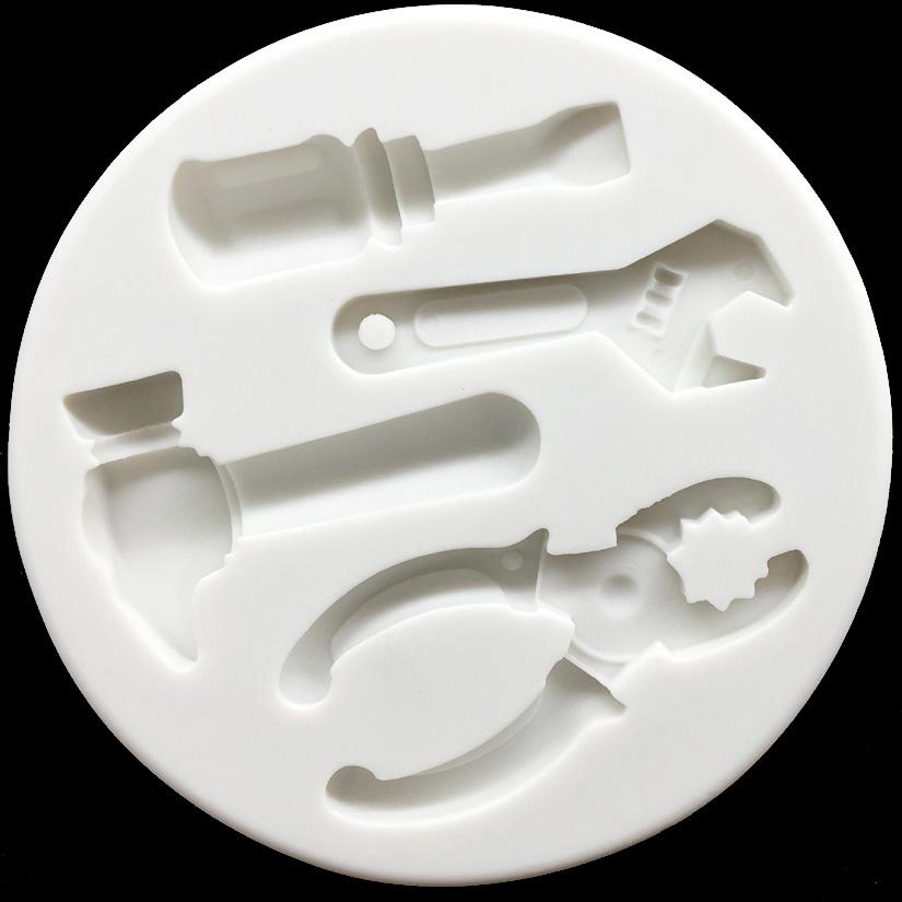 Hammer Schraubenschlüssel Schraubendreher Silikonform Sugarcraft Cupcake Backform Fondant Kuchen Dekorationswerkzeuge