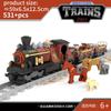 City Train Set Steam Bullet Vehicle Cargo Railway Station Model Building Blocks Brick Tracks Rail No Motor Kits Carriage Kid Toy