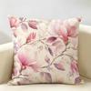 French Minimalist Luxury Flowers Cushion Cover Durable Hypoallergenic Organic Linen Short Pillow Cover Washable