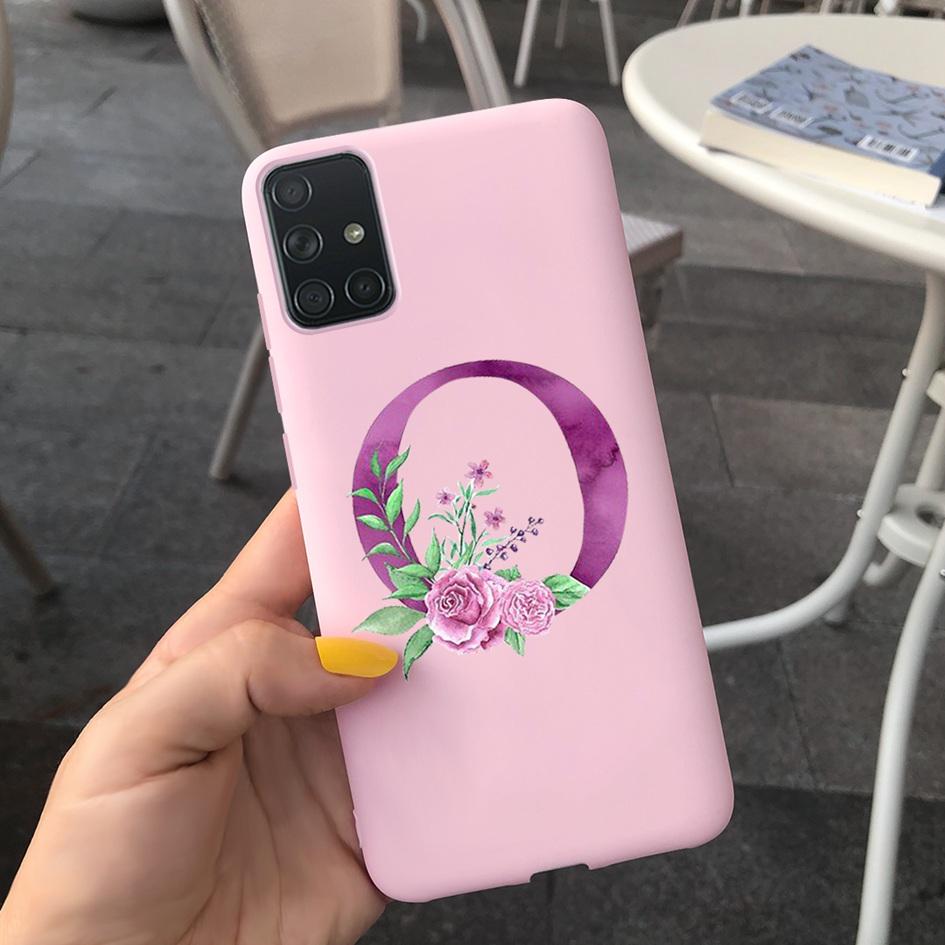 A51 Cute Letters Phone Case For Samsung Galaxy A51 Cover SM-A515F Slim Frosted Shield Matte Fundas For Samsung A51 A 51 5G Cases