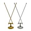 Stylish Crosses Shape Tabletop Flag Stand Heavy Type Metal Construction for Corporate Branding and Decorative Accent