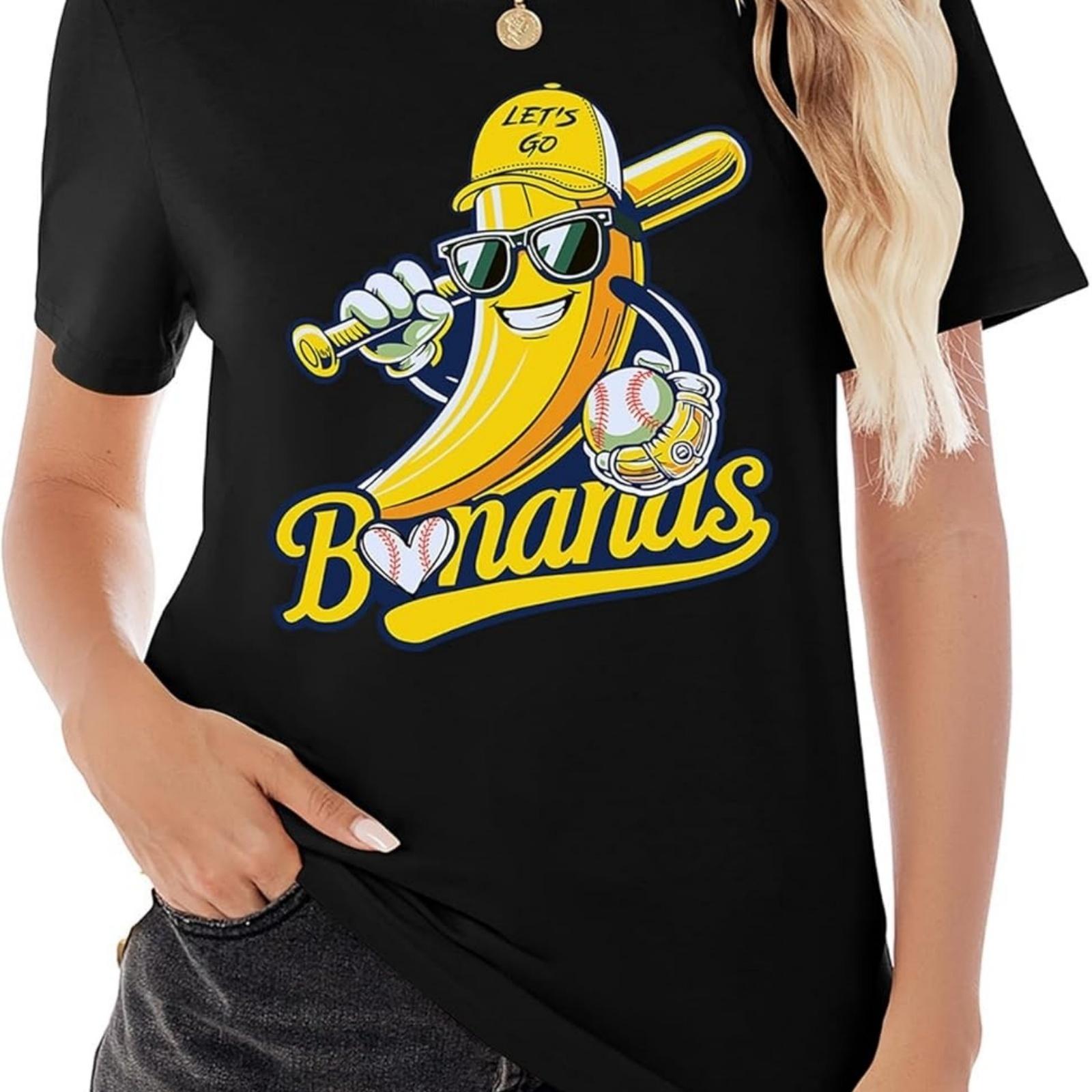 

Baseball Shirt for Women Game Day Baseball Fan Shirt Baseball Mom Tee Casual Short Sleeve Tops S