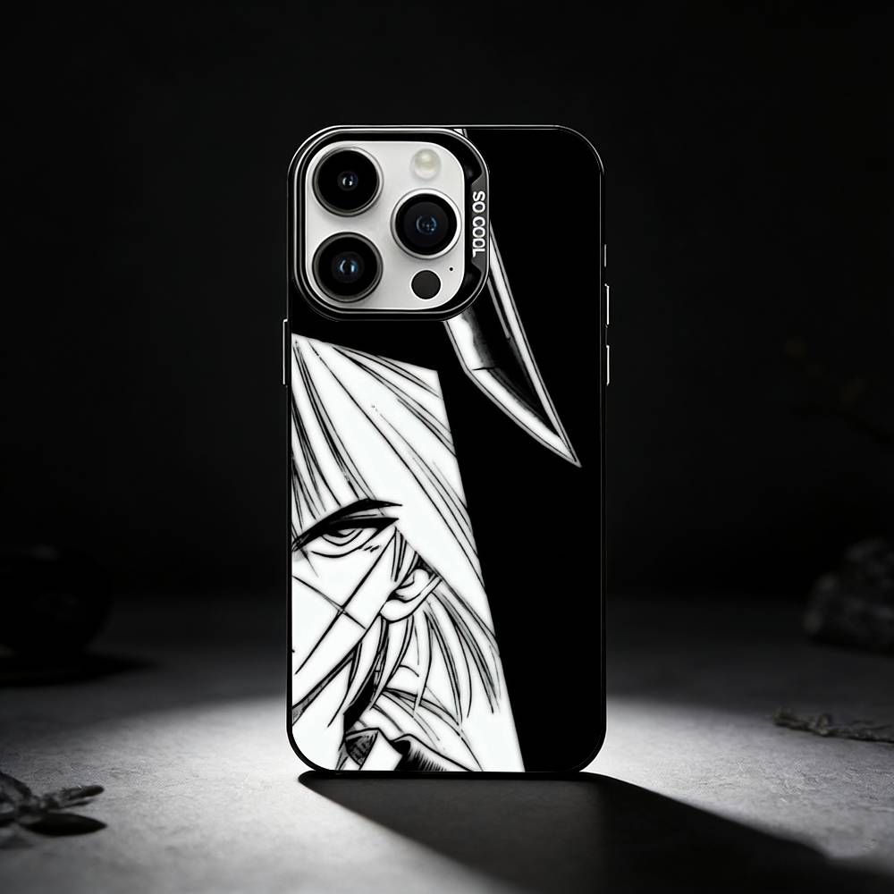 Anime R-Rurouni Kenshin Phone Case For iPhone 17,16,15,14,13,12,11 Plus,Pro Max,XS,Colored silver phone case iPhoneXSMAX