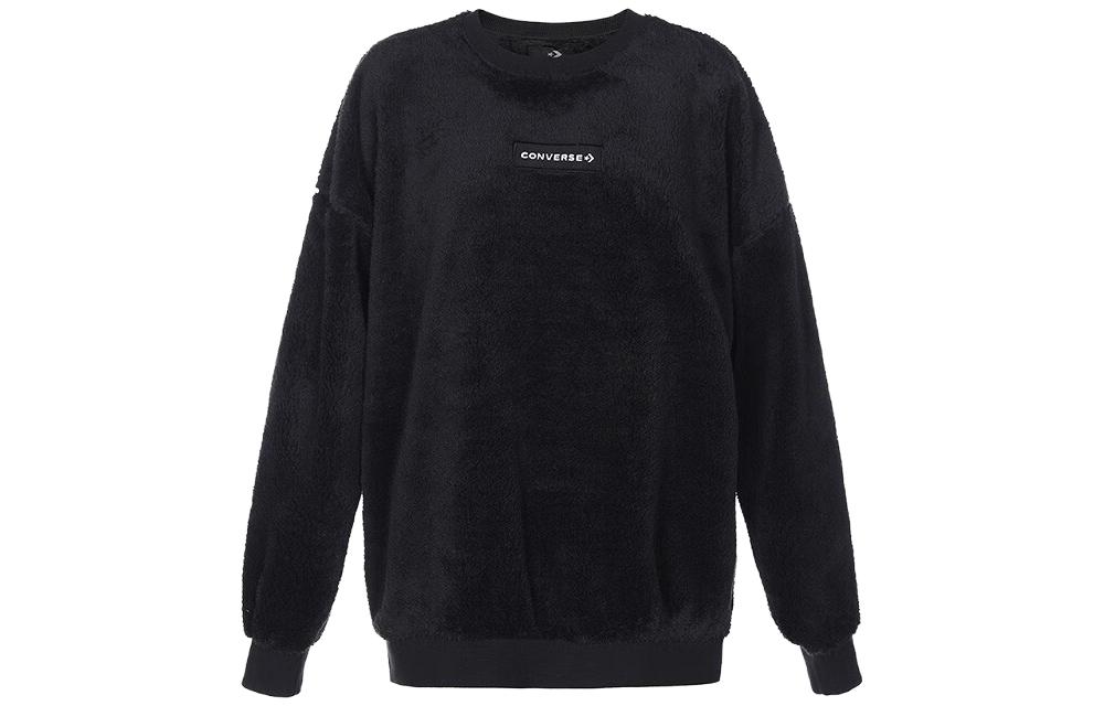 Converse Sweatshirts Women s Black Crew Neck Moderate Regular 10023975-A05 S