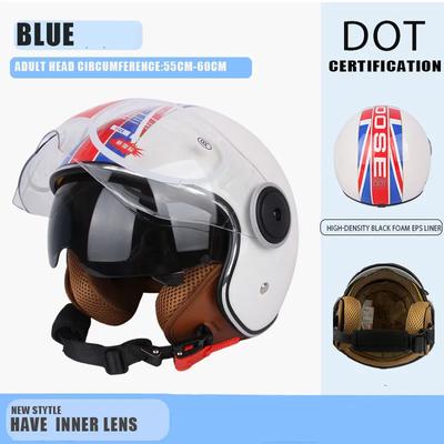 Cască de protecție certificată Cască de siguranță Cască de protecție pentru motocicletă Cască retro 3/4 Cască Cruise Casco Casque Moto Bărbați Femei