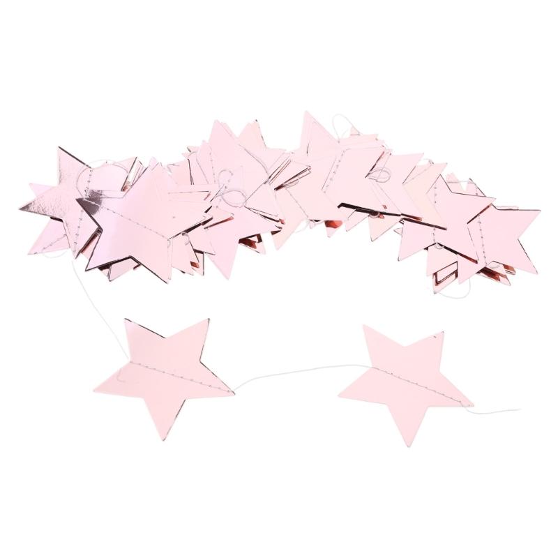 Elegant Star Garlands Decoration Glitters Paper Streame Festival Ornament for Birthday Party Supplies Daily Casual Use