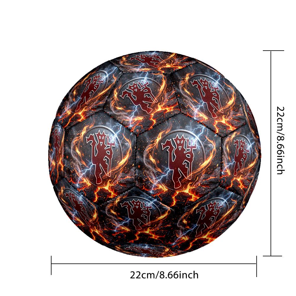 Balón de fútbol temática Manchester United Tamaño 5 Balón de fútbol Tacto Suave Balón de fútbol Profesional para Entrenamiento Deportivo al Aire Libre