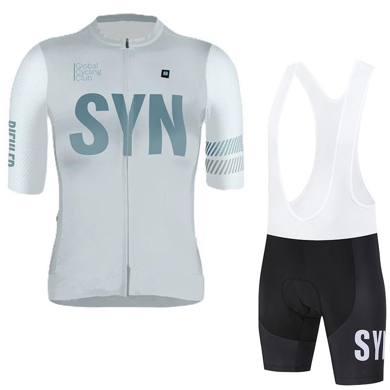 SYN Cycling Suit Set Men's Cycling Short Sleeved Top Summer Cycling Sportswear Mountain Bike Cycling Jersey Cycling Bib