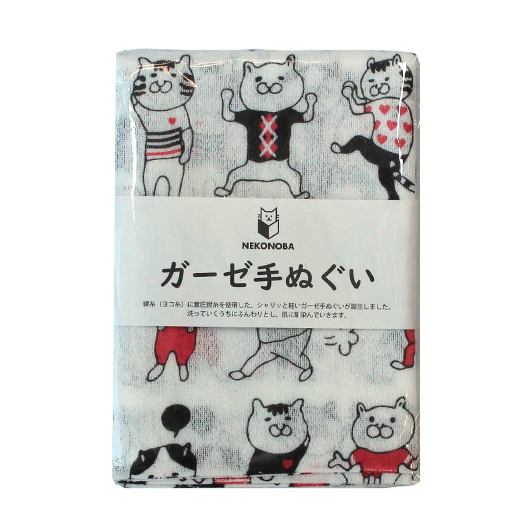 

Nekonoba NEKONOBA Gauze Tenugui Hand Fun Cats (Washable Towel) -