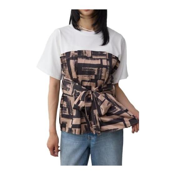 [Azure by Mausie] Women s Scarf Docking Tops 250IAC80-1741