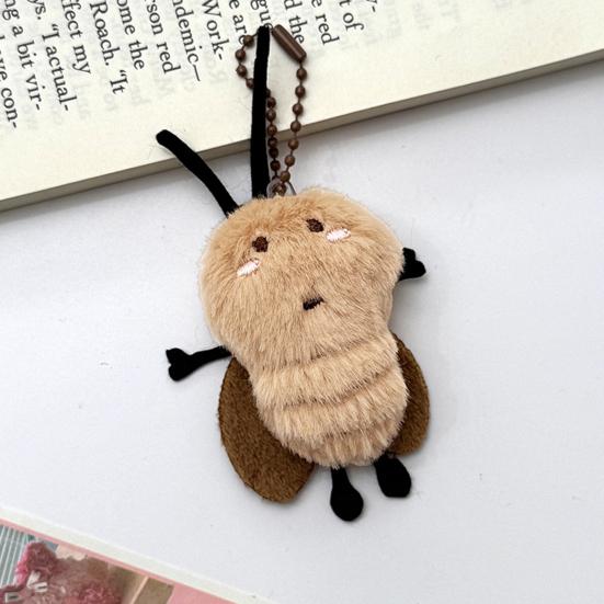 Keychain Pendant Soft Fluffy Muscular Cockroach Charm Key Chain Multi-Functional Key Holder Stress Relief Decompression Toy Keys Bags Car Decoration