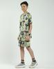MONTE CARLO Boys Regular Fit Printed Half Sleeve Bermuda Set