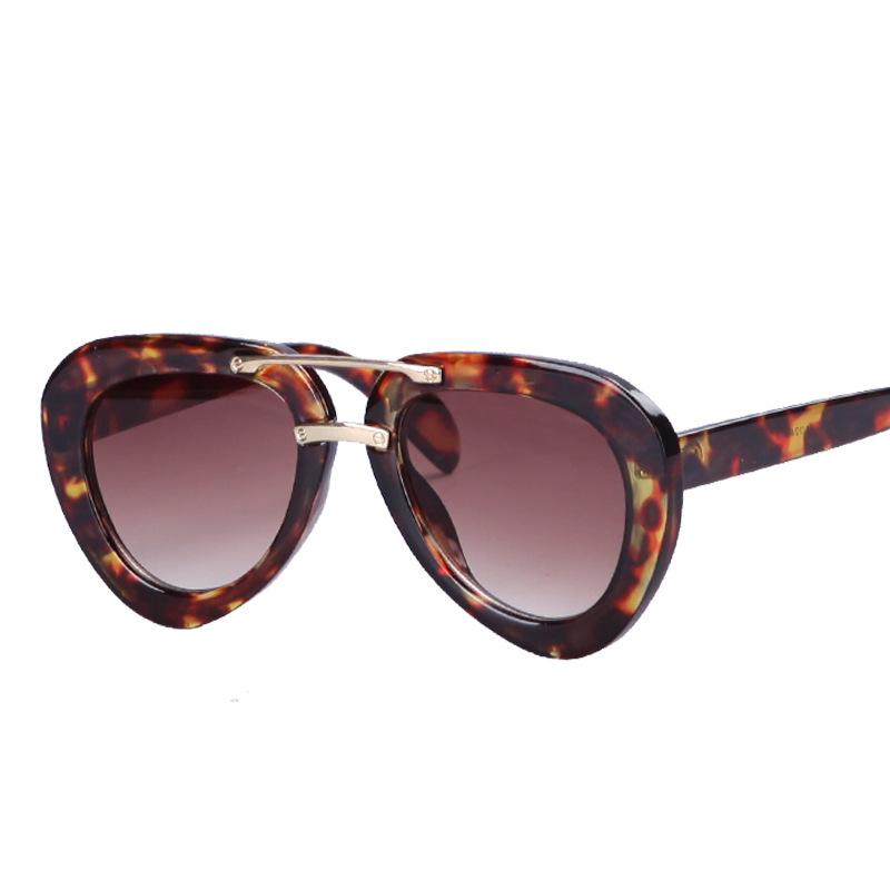 

Fashion Aviator Frame Sunglasses UV400 Unisex Sun Protection Eye Protection Versatile Street Photography Shades Eyeglasses As shown