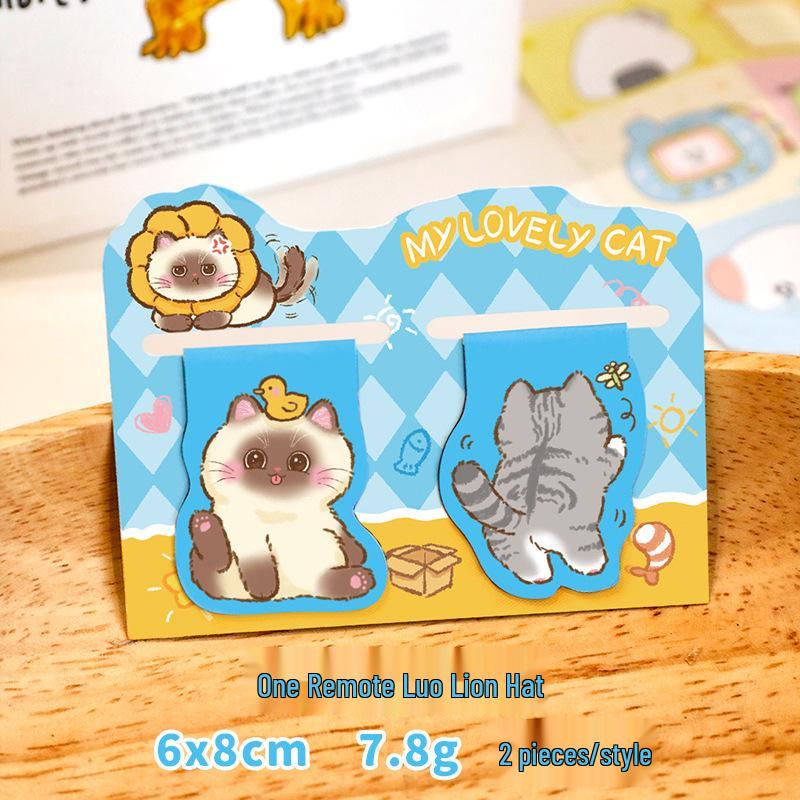 Cartoon Cat Magnetic Bookmark: Cute Page Clip for Students