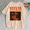 Y2K Vintage Hip Hop Tops Punk Coloridos Harajuku Camiseta The Weeknd Camiseta de Algodón para Hombre Mujer Camisetas Unisex