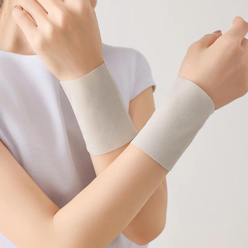 Unisex Summer Ice Silk Wrist Arm Protection Sleeves for Warm AirConditioned Rooms Fake Sleeves for Comfortable Climate Control