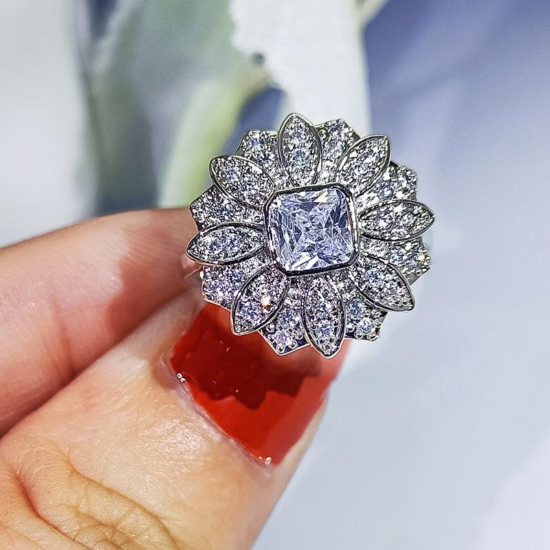 Wedding Bridal Necklace Temperament Earrings Zircon Accessories Jewelry Three-Piece Bracelet Group Set High-End Best-Selling