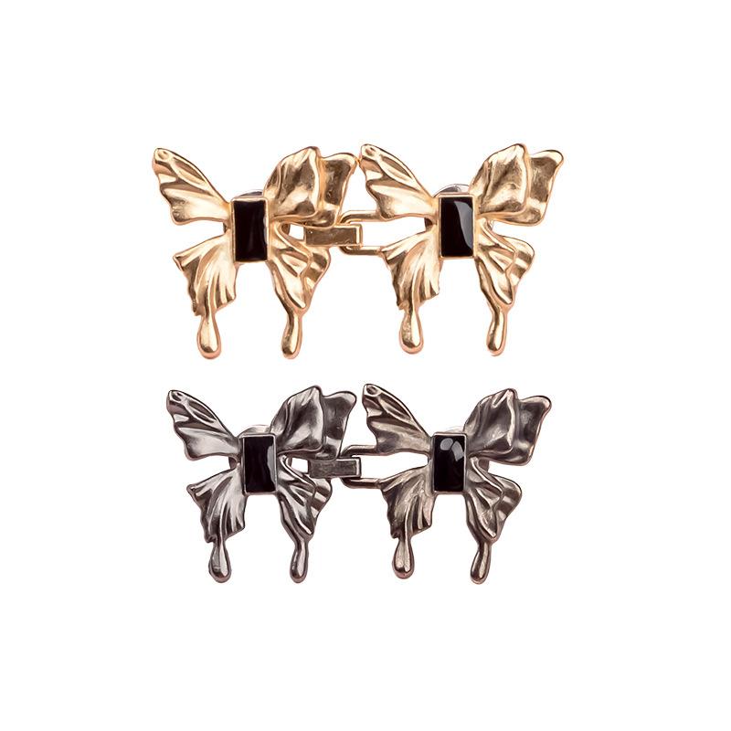 Retro Butterfly Waist Belt Buckle for Women Jeans Buckle Waist Closing Tighten Waist Button Detachable Metal Pins Brass Buckle