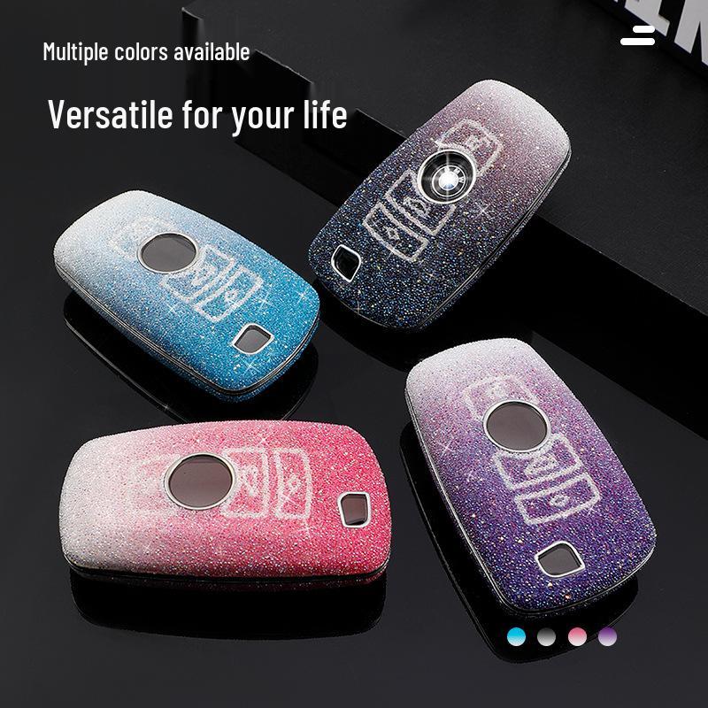 Couvre-clé strass pour BMW Série 3, 5, 7/730li GTX1 Coque de clé Boucle