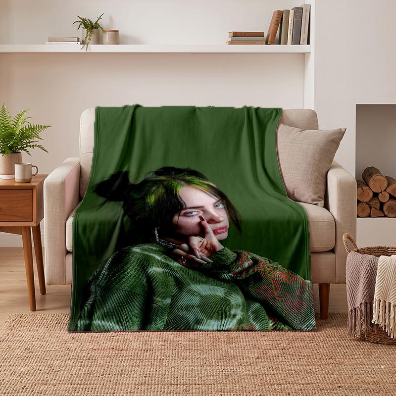 Billie Eilish Weiche Warme Flanelldecken Bequeme Decke für Heimdekoration Geschenke
