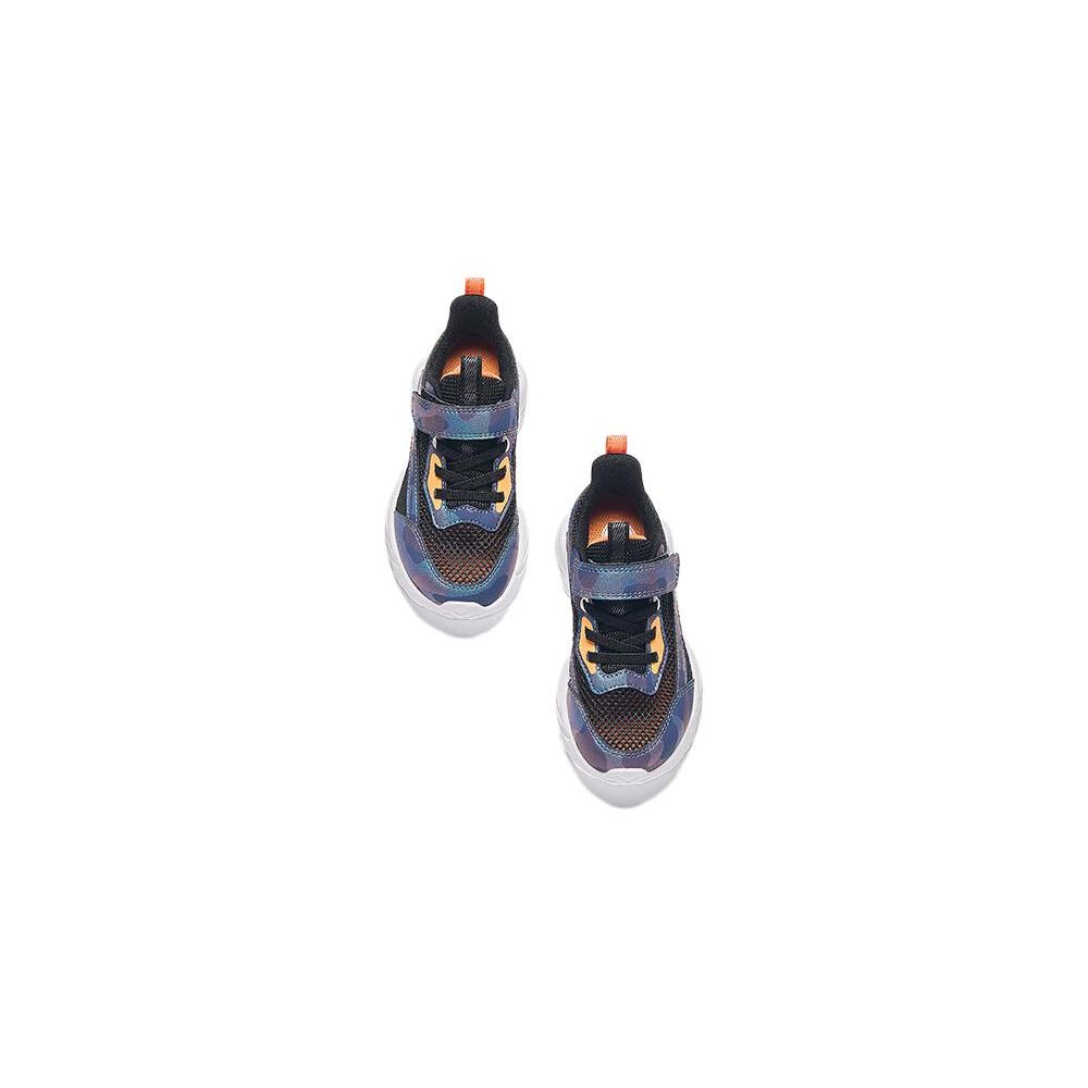 Anta Kids Non-Slip Wear-Resistant Low-Top Running Shoes Kids sneaker Black Purple Orange A312429977-4