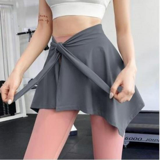 Women's Yoga Skirt with Hip-Cover and Anti-Exposure Design