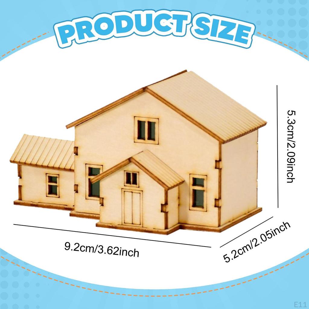 1/64 1/60 Miniature House Made of , Unpainted, Unique Ornament Accessory, DIY Building, Ready for