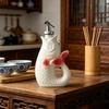 Fish-shaped Ceramic Vinegar Oil Bottle Seasoning Bottle Kitchen Olive Oil Bottle Soy Sauce Pot Kitchen Supplies Seasoning Tools