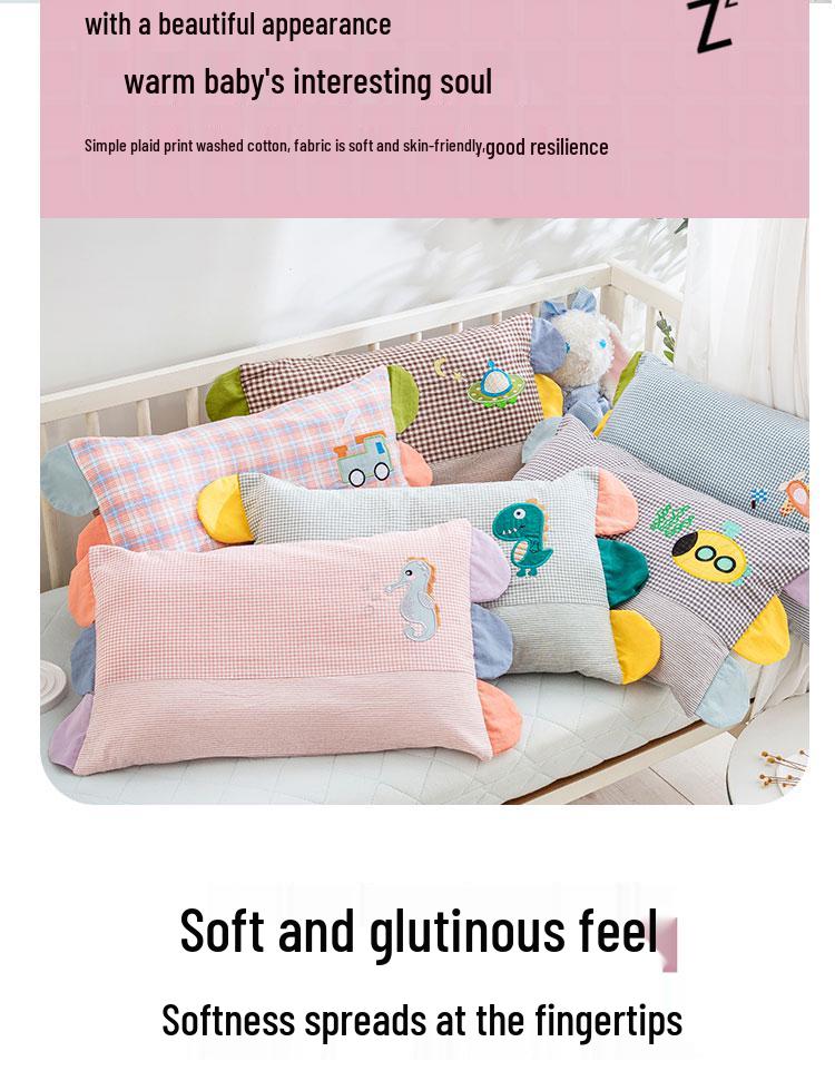 Pure Cotton Cartoon Pillowcase for Kids - Cute, Zippered Cover for Boys & Girls