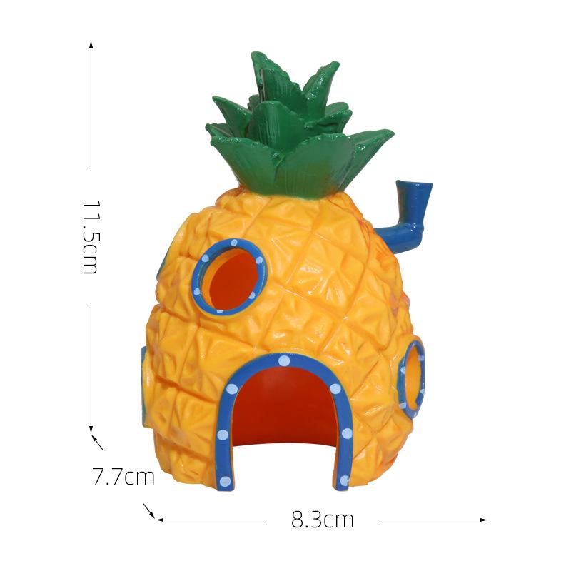 SpongeBob Pineapple House Fish Tank Decoration - Resin Ornament & Hideaway