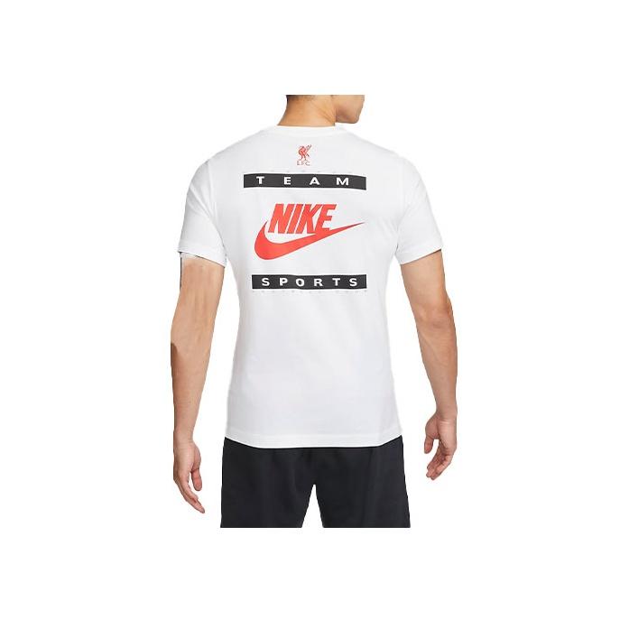 Nike Printed Logo Solid Color Crew Neck Short Sleeve T-Shirt Men Tops White DJ2729-100