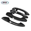 Glossy Carbon Real Dry Carbon Fiber 4-Door Handle Cover Stick-On SA Holes Luxury Style for Mercedes Benz E-Class W213 2016-2018