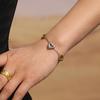 Qiong Yao French Luxury Hollow Heart Bracelet Plated In Real Gold