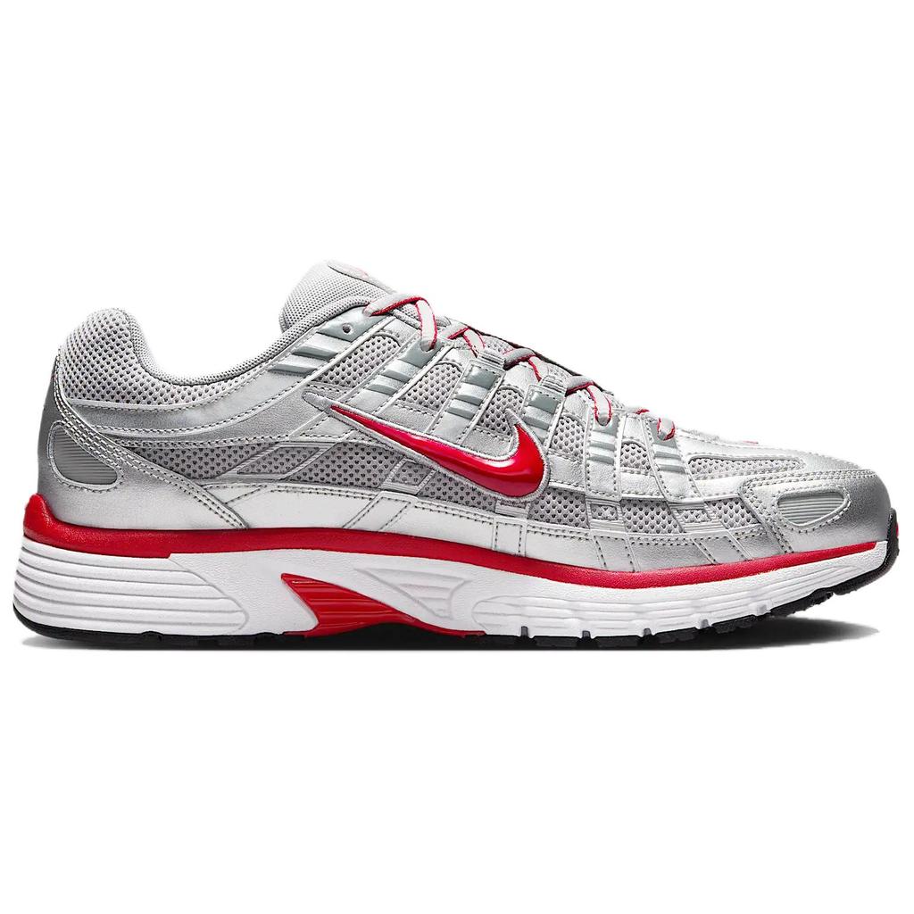 Nike P-6000 Metallic Silver Gym Red Unisex Sneakers Flat-Silver Cool-Grey CD6404-024