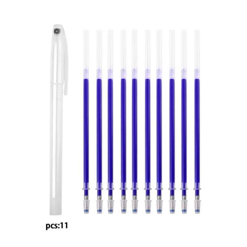 11Pcs Heat Erasable Fabric Marking Pens Water Soluble Disappearing Marker for Handmade Bag Making Quilting Sewing Use