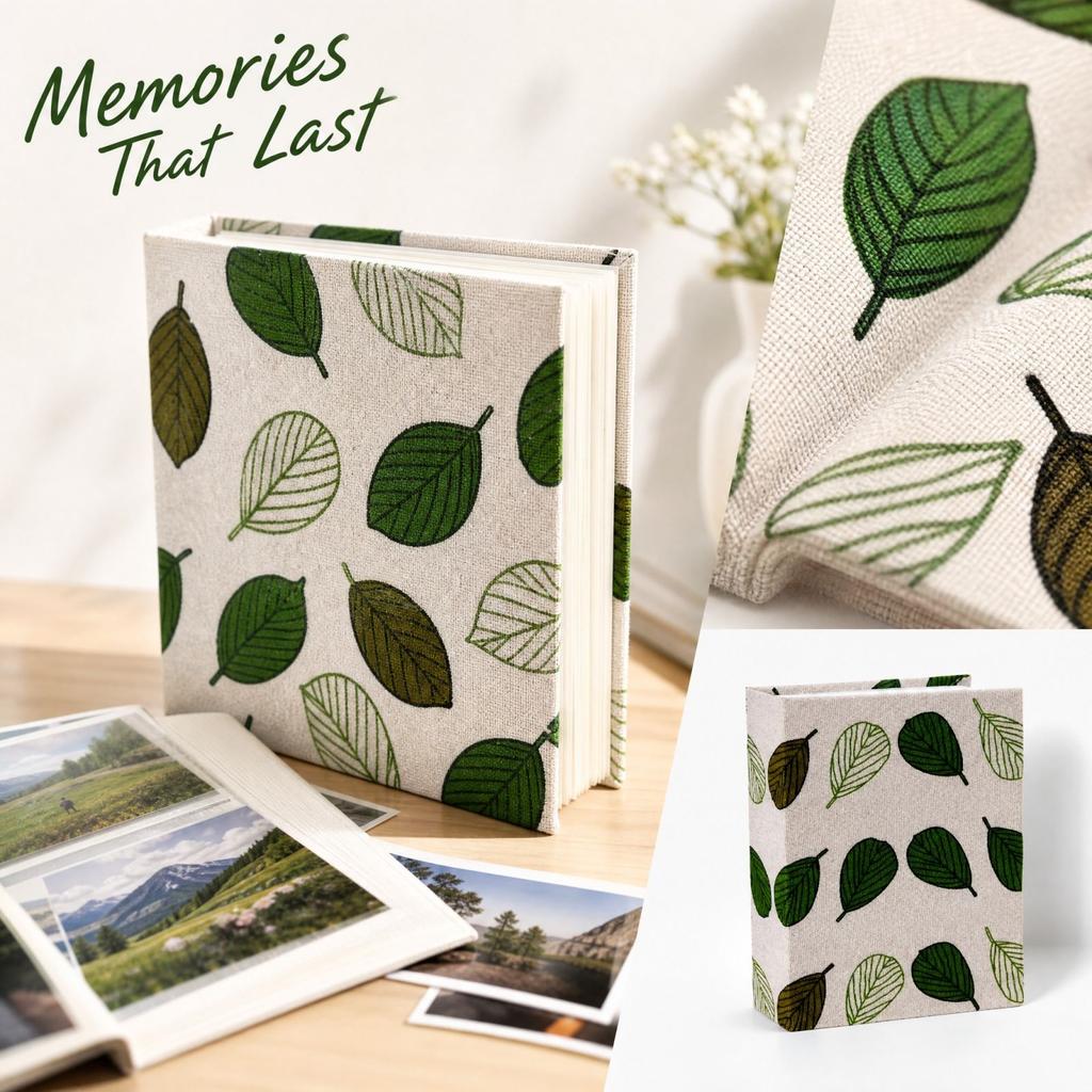 Photo Album with 100 Insert Pockets, Holds 100 Photos