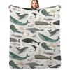 Whale Song Throw Blanket Faux Fur Soft Warm Blanket for Bed