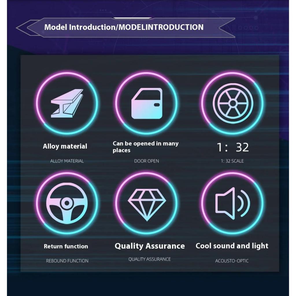 1/32 Scale Pagani Huayra BC Model Diecast Metal Racing Car Vehicle Model Simulation Sound and Light Children Toy Gift