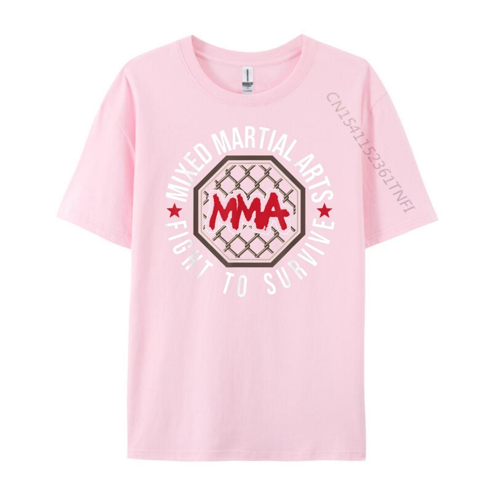 Fight To Survive Mixed Martial Arts Mma Bjj Cage Fighting Graphic T Shirts Men Oversized Long Sleeve TShirt 4TH of July