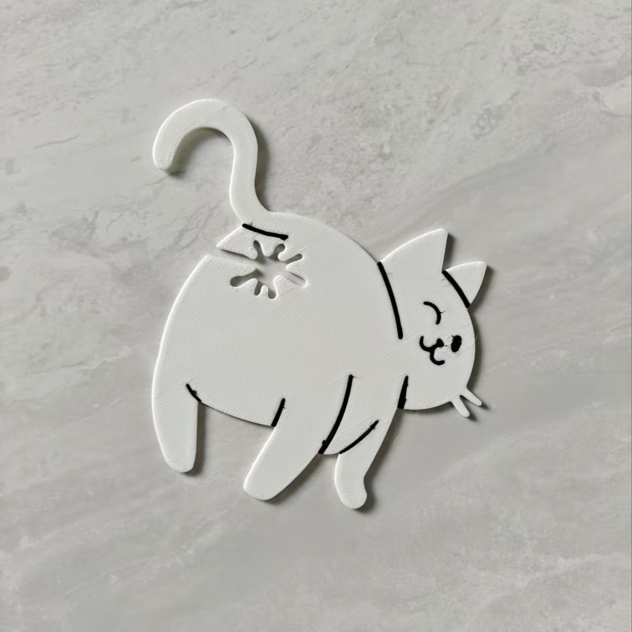 

Cat Butt Bread Clip - 3D Printed Humorous Kitchen Gadget, Plastic Bag Holder for Bread & Snacks, Cute Animal Pantry Storage Accessory