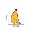 Cute Lazy Banana Enamel Pin Cartoon Fruit Character Brooch Collar Pins For Backpack Clothing Decoration Funny Badge Gifts