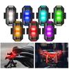 2Pcs LED Strobe Lights 7 Colors USB Rechargeable Warning Light Riding Flying Anti-Collision Tail Lights for Motorcycles Trucks Bikes