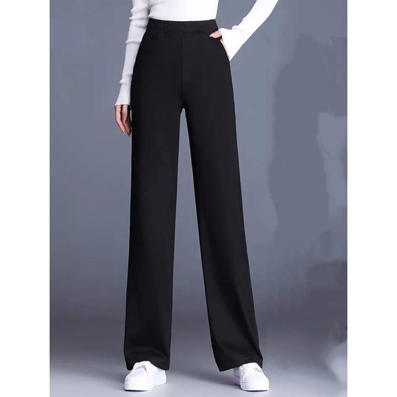 Spring Autumn New Style Small High Waisted Wide Leg Pants New Style Pants Women's Drapey Casual Straight Pants