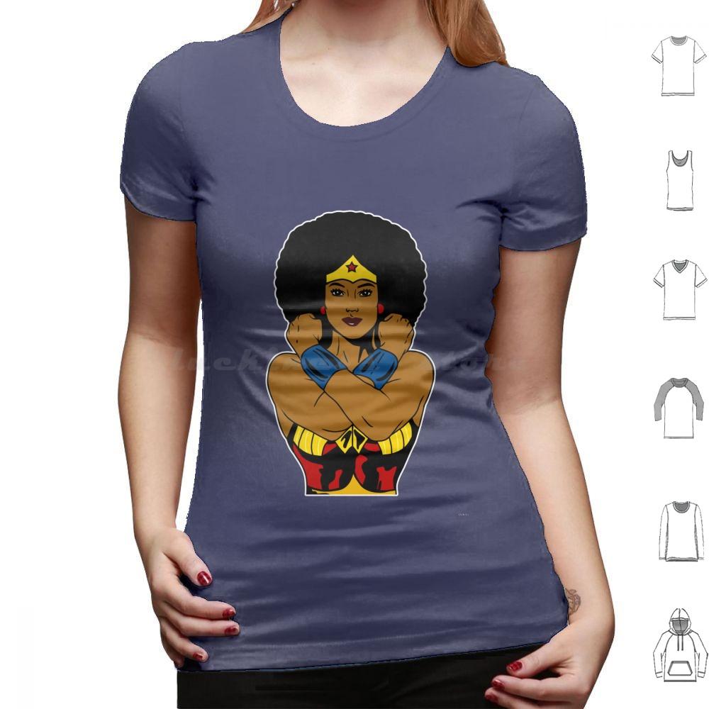 Strong Black Superhero Woman Afro Melanin T Shirt 6xl Cotton Cool Tee African American Africa Afro American Superhero Black