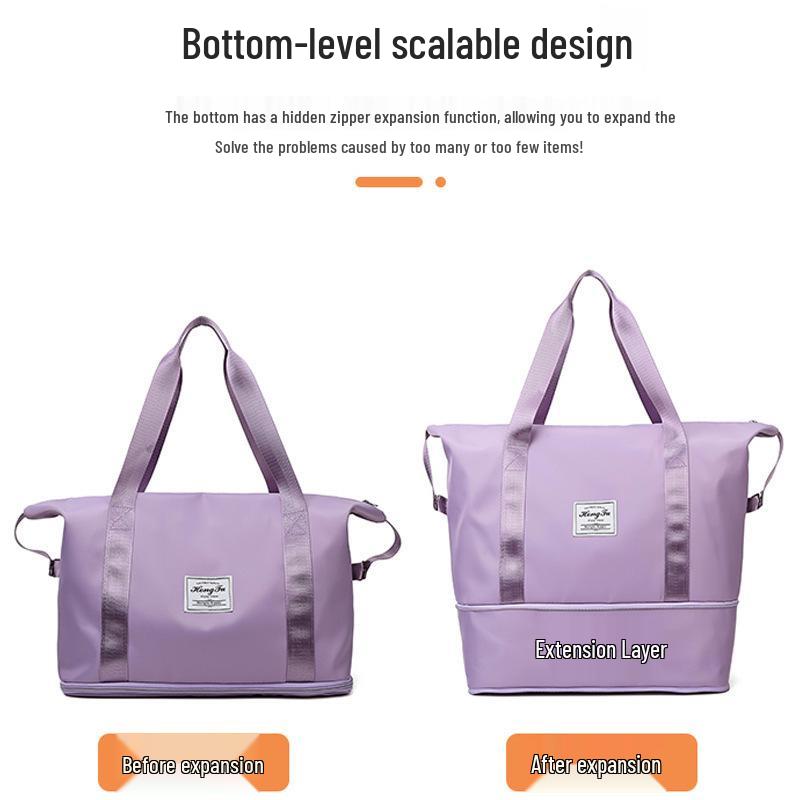 Women's Expandable Travel and Fitness Shoulder Bag - Large Capacity, Short-Term Trip Handheld Luggage