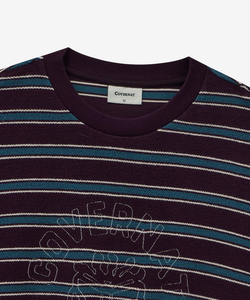 COVERNAT Striped Sweatshirt Purple