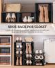 HAIXIN Slim Shoe Rack, Height Adjustable, 5 Tiers X 2, Space-Saving, Easy Assembly, Stackable, Compact Design (Approx. W48.6 X D26 X H58.3cm)