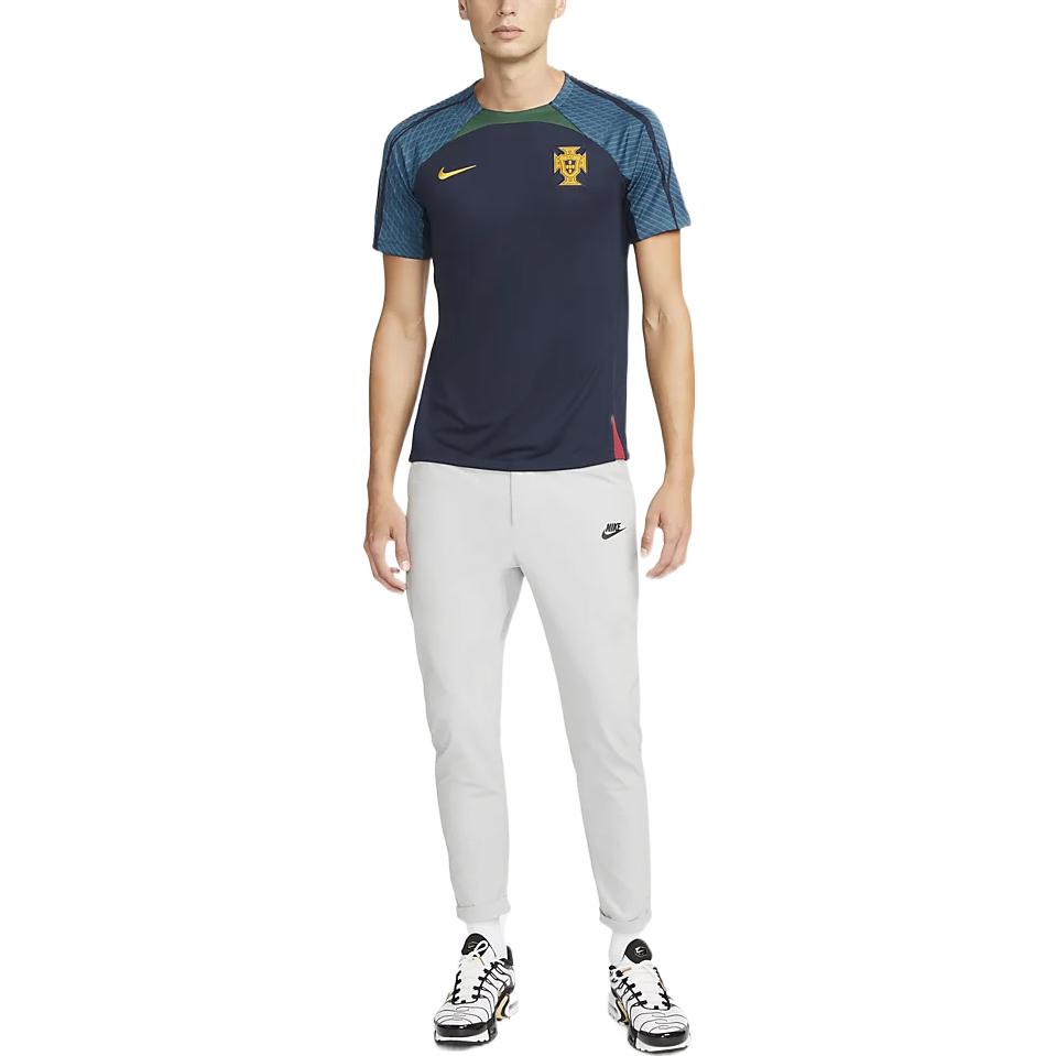 Nike Maglietta da Calcio Vintage Girocollo con Stampa Logo Uomo Top Blu DH6445-451